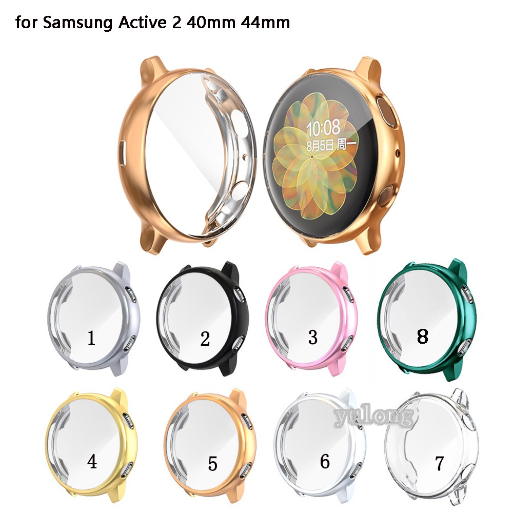 Shiny Case TPU Cover Screen Protector for Samsung Galaxy Watch Active 2 40mm 44mm