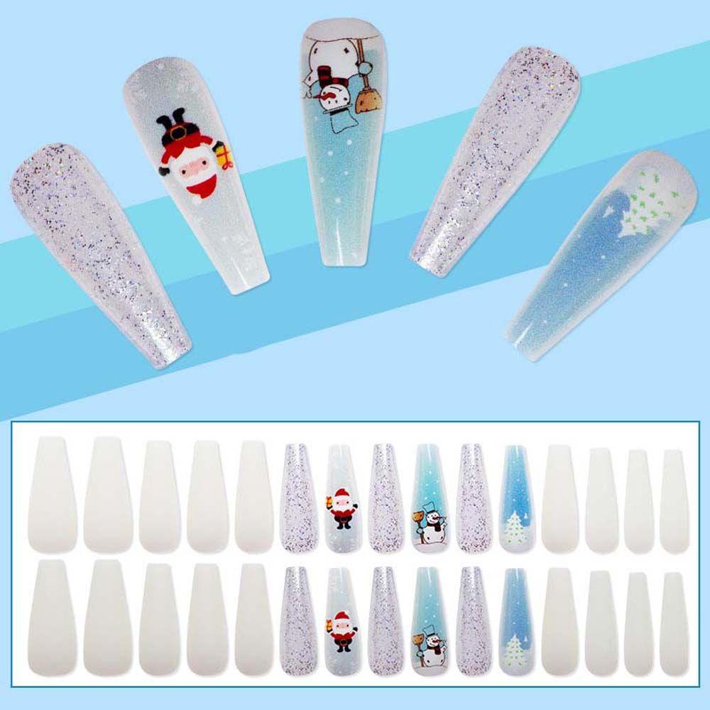 Bộ Móng Tay Giả Họa Tiết Giáng Sinh Dễ Tháo Rời MXMUSTY