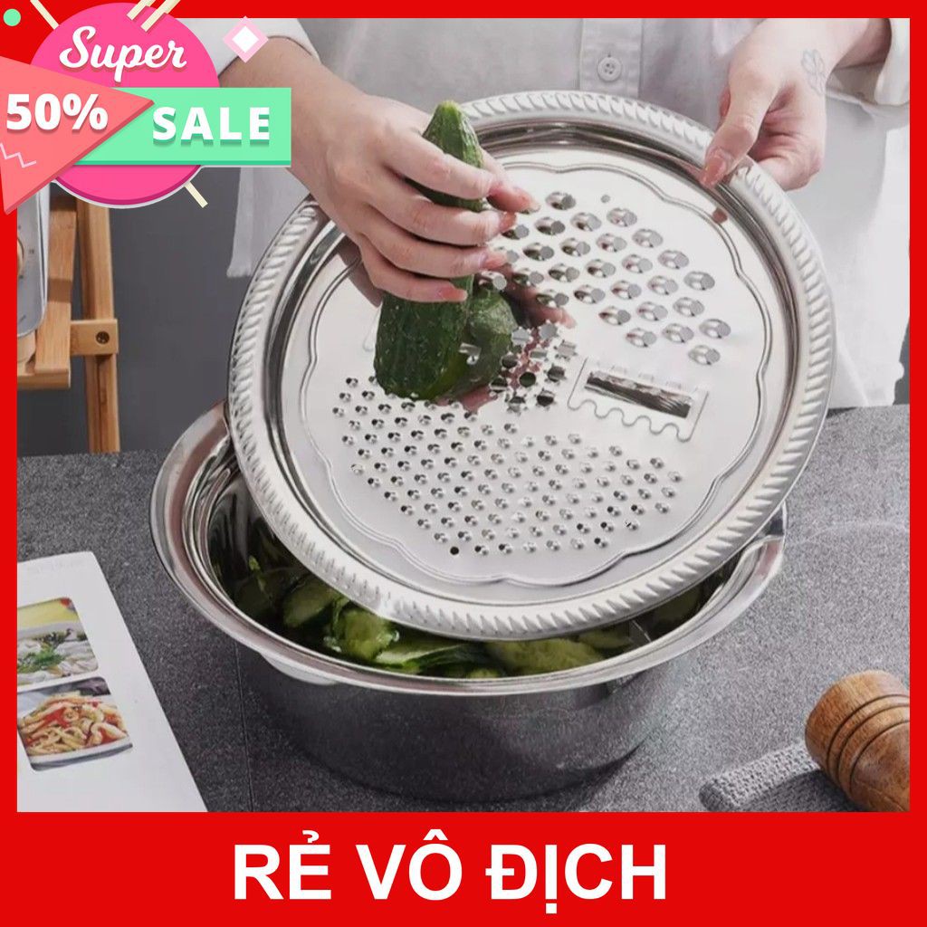 [XÃ KHO] BỘ 3 MÓN THAU, RỔ INOX BÀO CỦ, QUẢ [HCM]