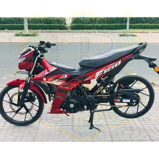( Quí khách vui lòng mang ra tiệm cho thợ dán ) Tem satria fi chất liệu crom đỏ