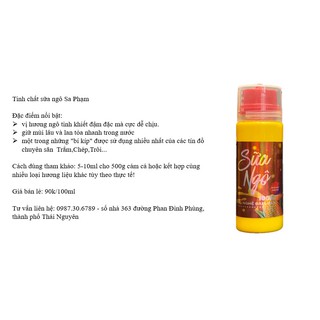 Mồi câu cá - tinh chất sữa ngô Sa phạm