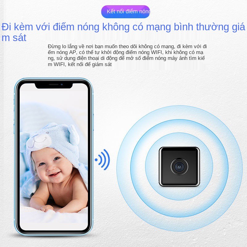 Camera quan sát thông minh độ nét cao wifi ban đêm điện thoại di động mạng điều khiển từ xa trong nhà