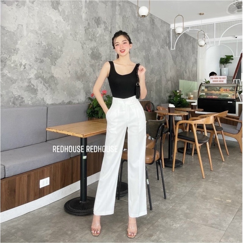 Quần vải ống đứng mặc lên siêu xinh hàng loại1