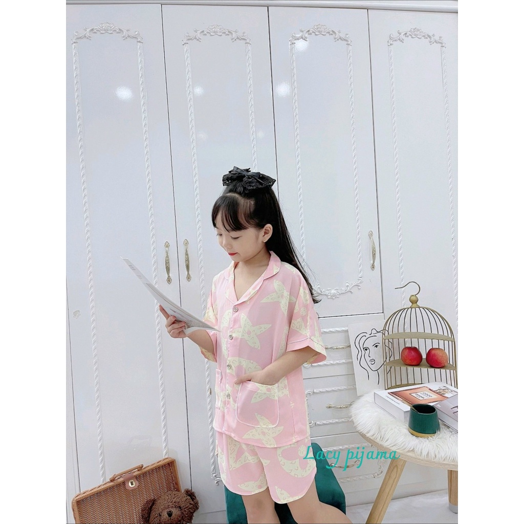 SIZE 18-38kg: Bộ pijama lụa Mango đại hè siêu đẹp cho bé trai bé gái - BPLDH