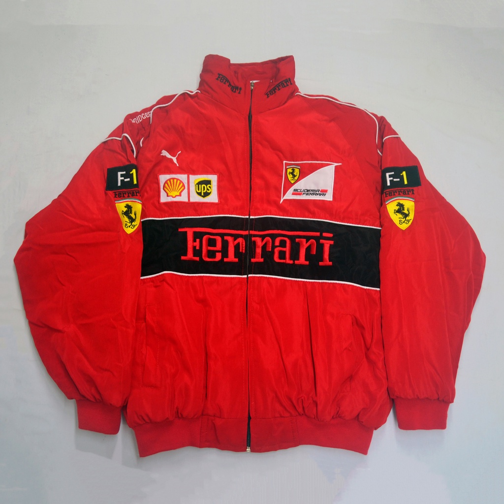 F1 Racing Suit Jacket Hợp Thời Trang F1 Phong Cách ins Phong Cách Châu Âu Mỹ Áo Khoác Cotton Dài Tay