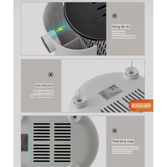 MÁY SẤY KHỬ KHUẨN DAO, THÌA, ĐŨA BẰNG TIA UV CHÍNH HÃNG ECOCO CAO CẤP | MÁY KHỬ TRÙNG DỤNG CỤ ĂN UỐNG ĐA NĂNG MẪU MỚI