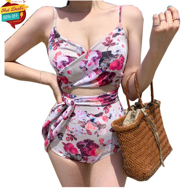 Bikini Hở Lưng Hoạ Tiết Hoa Thiết Kế Hở Lưng Quyến Rũ | BigBuy360 - bigbuy360.vn
