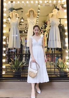 Váy trắng maxi