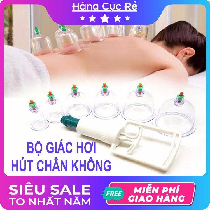 Bộ 12 cốc giác hơi không dùng lửa, cạo gió chân không - Shop Hàng Cực Rẻ