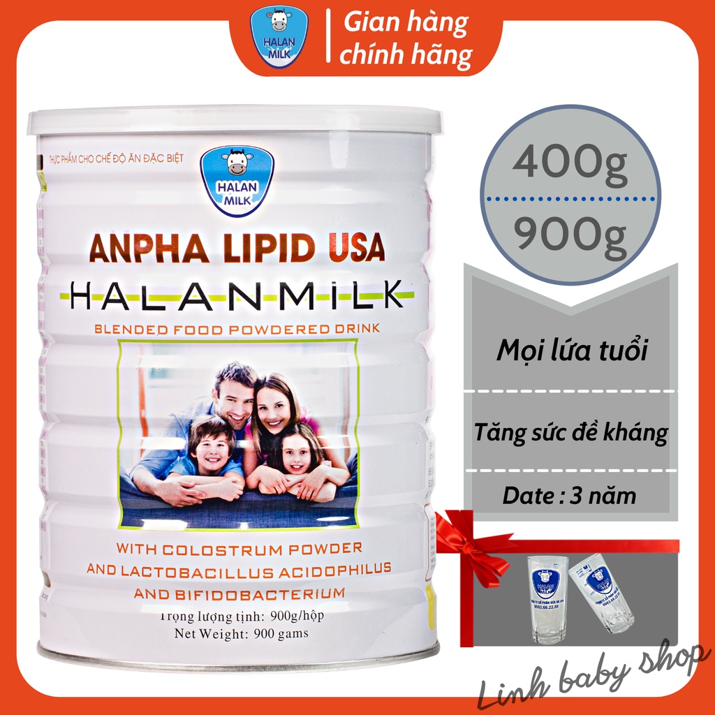 [Mua 3 tặng 1] COMBO 3 hộp sữa non Anpha lipid USA 900g - Giúp tăng sức đề kháng, phục hồi nhanh sức khỏe,