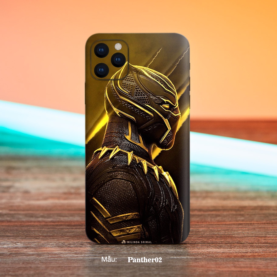 Miếng dán Skin điện thoại hình Black Panther, dán iphone, Samsung, Oppo, nhiều dòng máy