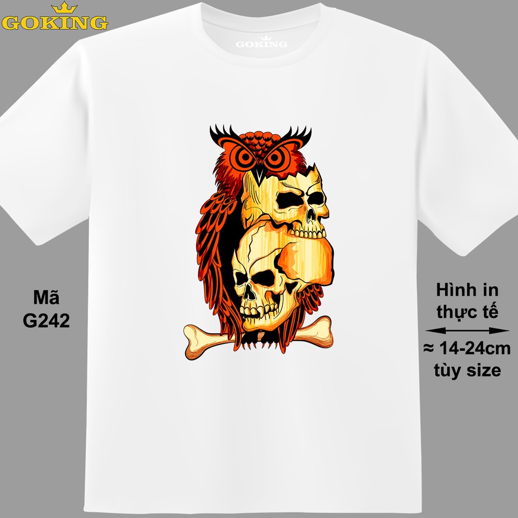 Owl and Skull, mã G242. Áo thun hàng hiệu cho nam nữ, cặp đôi, teen. Size inbox. Áo phông in siêu ngầu