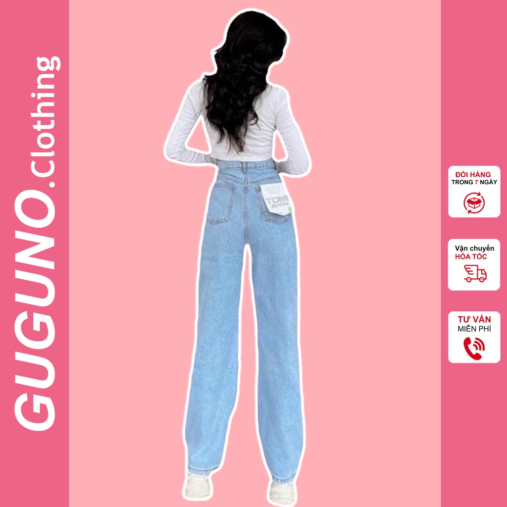 Quần Jeans Nữ Ống Suông Rộng, Quần Bò Nữ Ống Suông