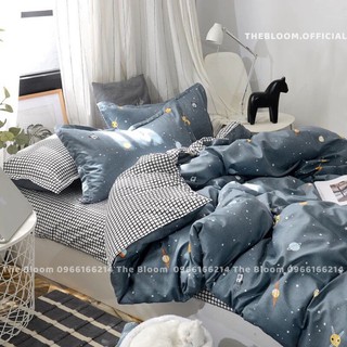 (Có sẵn) Set Chăn Ga Gối Cotton Poly - Vũ trụ Galaxy