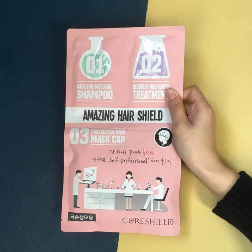Ủ tóc siêu tốc Amazing hair shield 5 gói phục hồi hư tổn, phủ bóng sau 10 phút, tặng mũ ủ tóc giá 11k | BigBuy360 - bigbuy360.vn