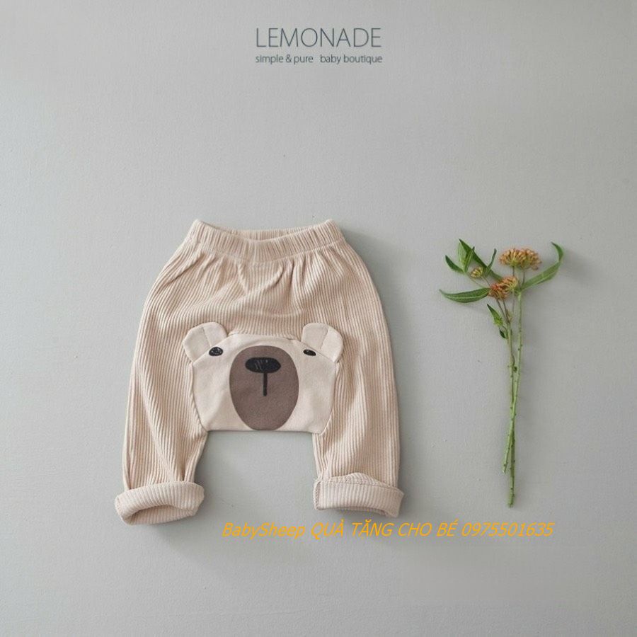 Quần mông thú hình tai gấu len Hàn cao cấp cho bé trai bé gái