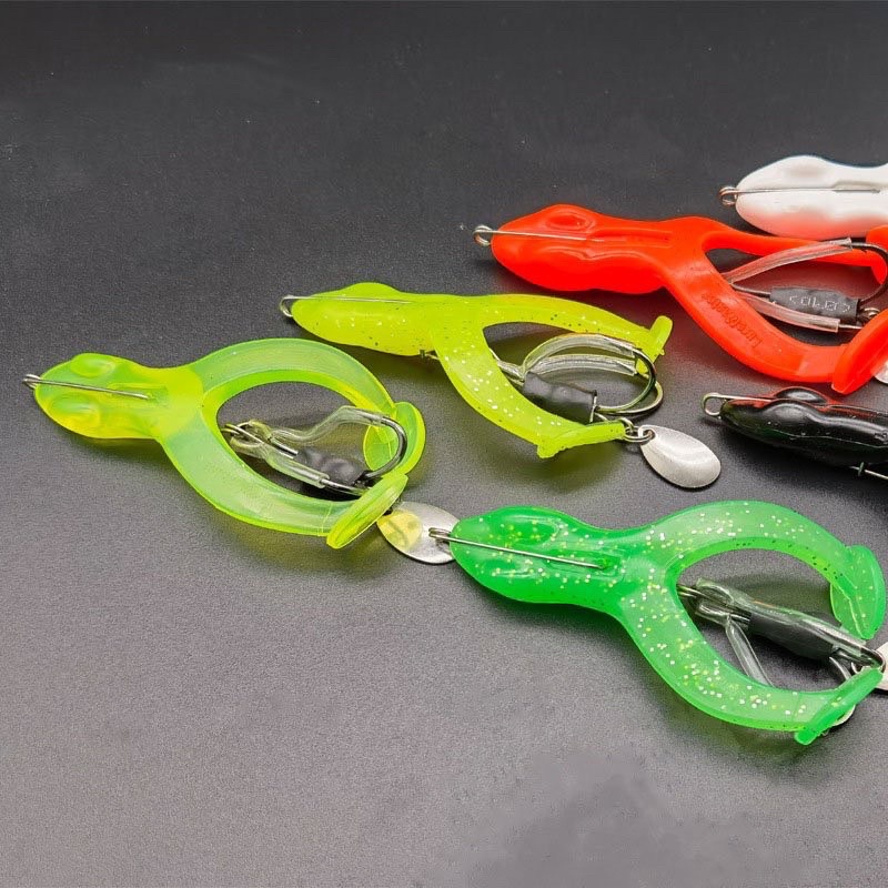 Mồi mềm câu Lure Lưỡi Đôi 2 chân có thìa chống vướng