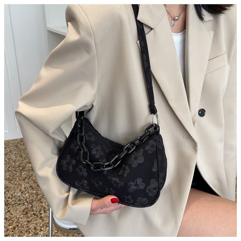 Túi Đeo Chéo Nhỏ Hình Vuông Chất Liệu Jacquard NB00319