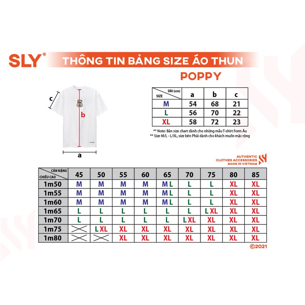 [Mã INCU50 giảm 50K đơn 250K] Áo Thun SLY Poppy màu Trắng | BigBuy360 - bigbuy360.vn
