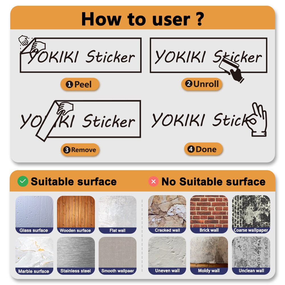 Miếng Dán Tường Trang Trí Phòng Khách/Nhà Bếp Bằng Vinyl Đáng Yêu