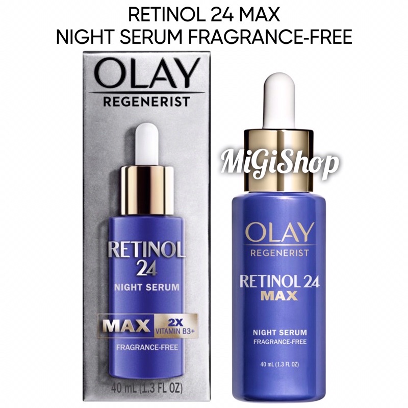 Tinh Chất Dưỡng Da Ban Đêm Olay Retinol 24 Max Night Serum Fragrance Free 40ml