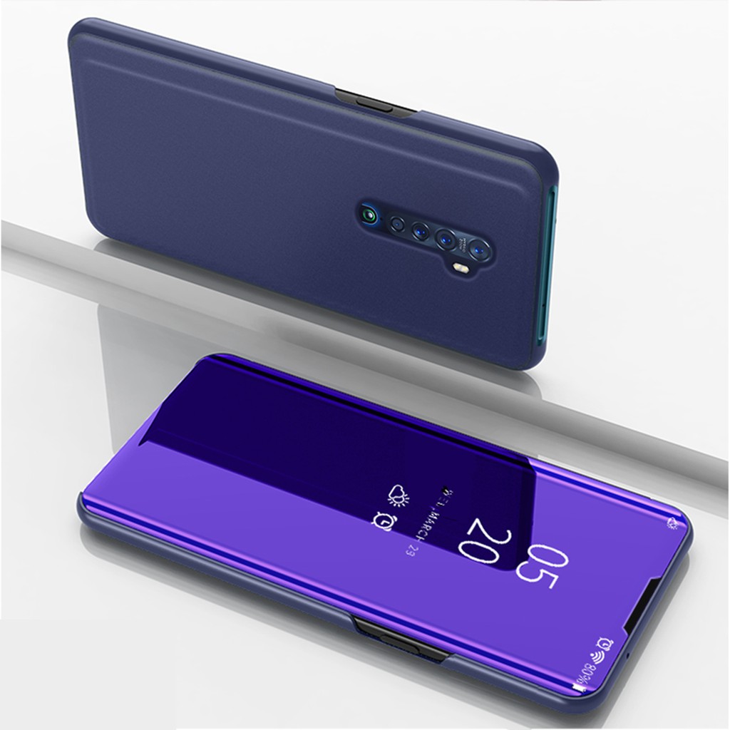 Ốp điện thoại nắp lật tráng gương bằng PC + da cho OPPO Reno 2Z 2F | BigBuy360 - bigbuy360.vn