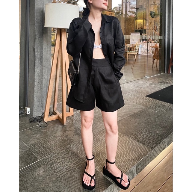 Sơ Mi Pure Linen Cao Cấp Form Rộng 1 Túi ( ảnh chính chủ )