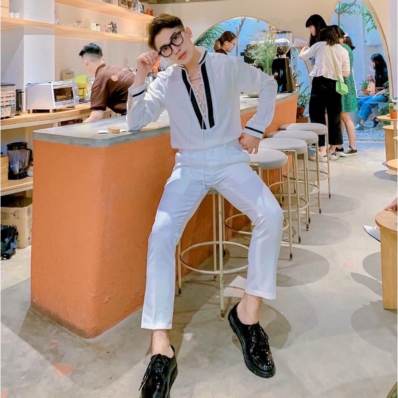 SƠ MI NAM ĐI BIỂN CỔ TRỤ  SƠ MI NAM THIẾT KẾ CHẤT ĐẸP - KIỂU DÁNG HOT TREND HÀN QUỐC