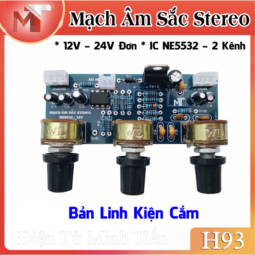 ✅ Mạch Chỉnh Âm Sắc Bass Treble STEREO 12V - 24V