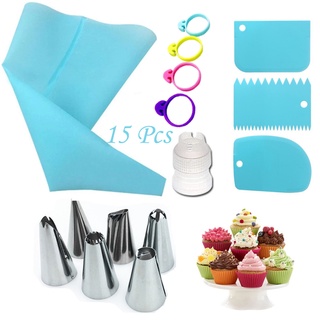 Bộ 8 15 Cái Túi Silicone Bắt Bông Kem Trang Trí Bánh