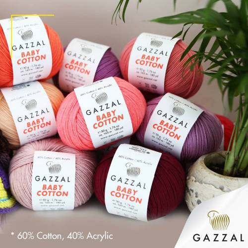 Cuộn len Gazzal baby cotton bảng màu 02