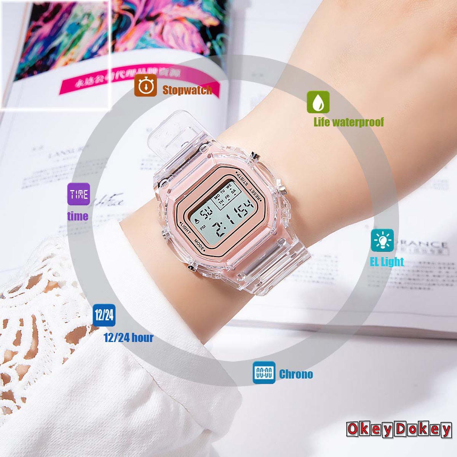 Đồng Hồ Điện Tử Đeo Tay Chống Nước Màu Đen / Vàng / Hồng / Tím / Trắng | BigBuy360 - bigbuy360.vn