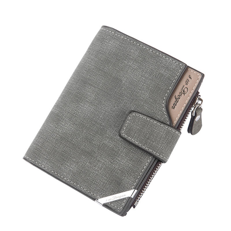 Ví Da Gập Ba Đa Năng Có Khóa Kéo Thời Trang Hàn Quốc 2019 Dành Cho Nam