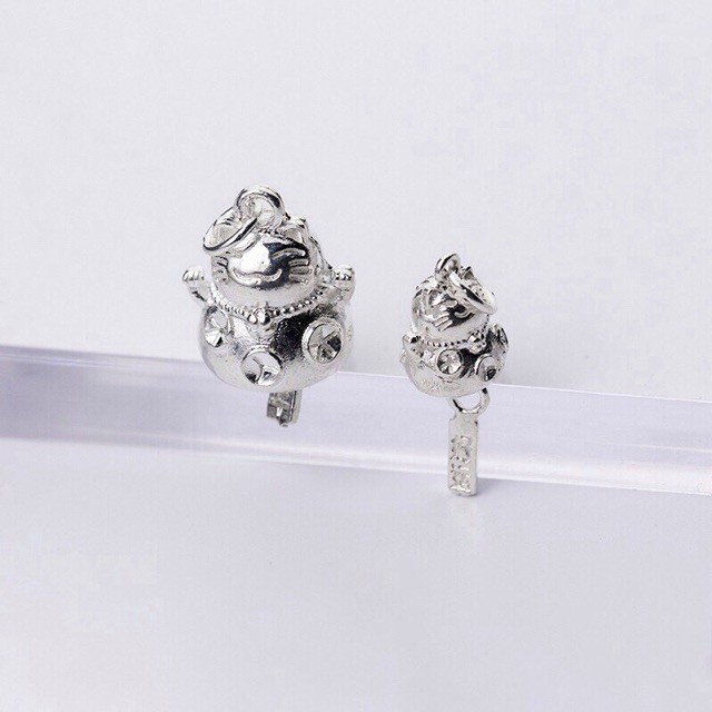 [RẺ VÔ ĐỊCH] Charm mèo thần tài bạc hàng đẹp - Bạc chuẩn loại 1 siêu đẹp, PH271