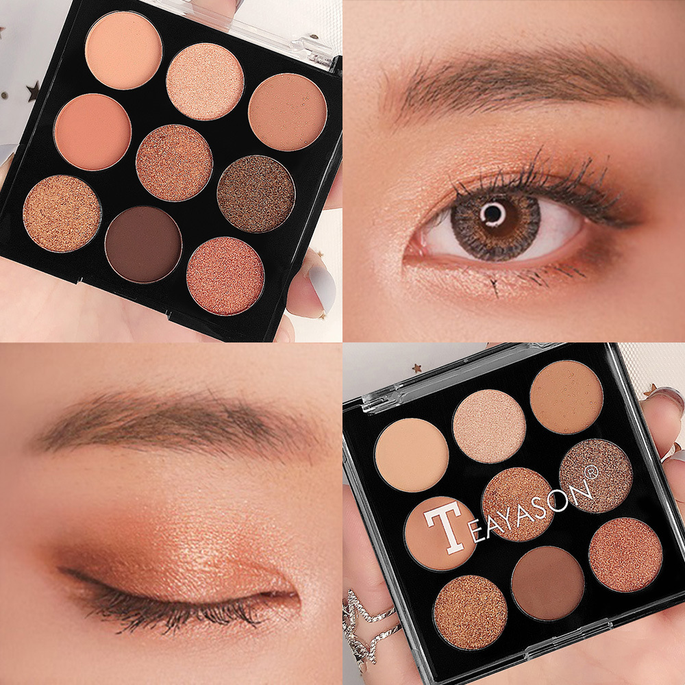 (Hàng Mới Về) Bảng Phấn Mắt 9 Màu Lì Tông Đất Có Gương Teayason | BigBuy360 - bigbuy360.vn