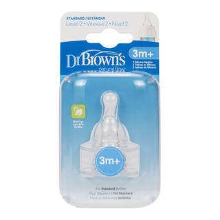 Núm ty Dr.Brown cổ hẹp Level 3, 6-9M (2 chiếc)