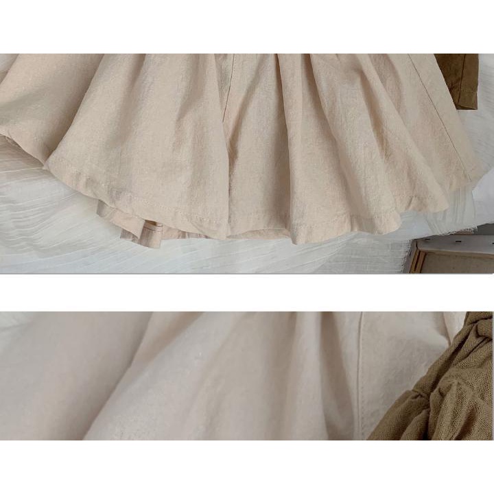Quần Short Cotton Linen Dáng Rộng Phong Cách Hàn Quốc Thời Trang Mùa Hè Cho Bé Gái 5 Tuổi