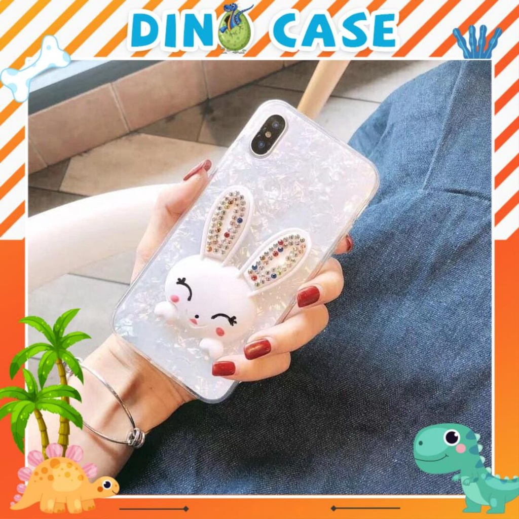 Ốp điện thoại iphone / Samsung / Oppo Ốp Lưng Vỏ Sò Tai Thỏ Đính Đá Sang Chảnh