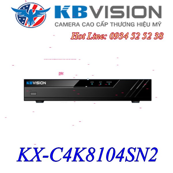 Đầu ghi hình camera IP 4 kênh KBVISION KX-C4K8104SN2, hàng chính hãng