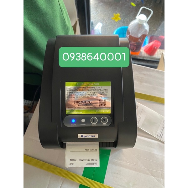 Máy in Tem nhiệt Dán Ly trà chanh trà sữa In Máy Tính USB Ipos, Posapp, Pos365, Kiotviet, Sapo 1 tem Xprinter XP - 350B