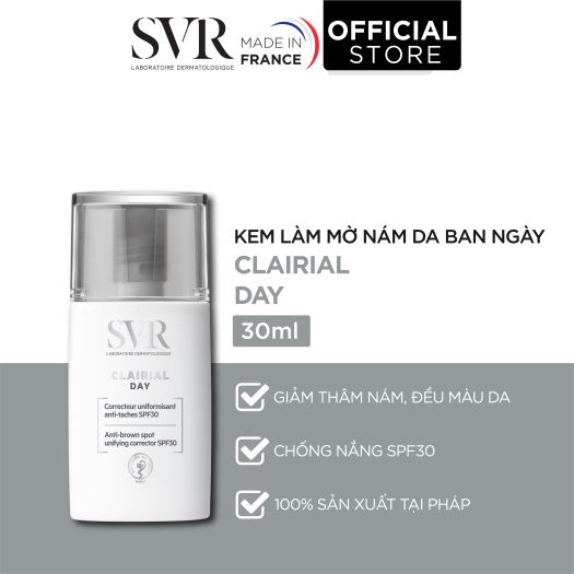 Kem làm mờ nám da và làm đồng nhất nước da với SVR SPF30 CLAIRIAL Day 30ml