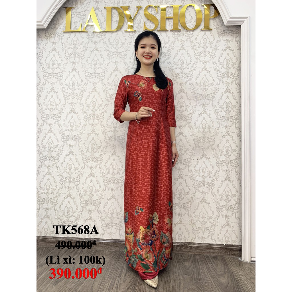 Áo dài trung niên cao cấp Áo dài Lụa Ladyshop TK568