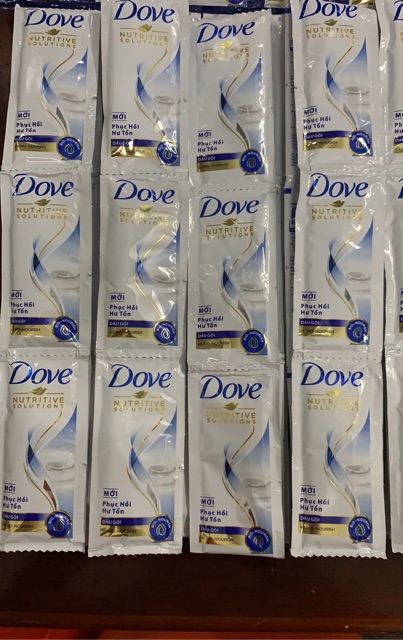 Dây 12 Gói Dầu Gội-Xả Dove 6g Phục Hồi Hư Tổn