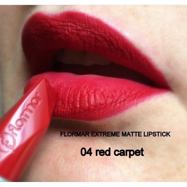 Son Lì Flormar Extreme Matte Lipstick Màu 004 Red Carpet 4g