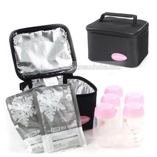 Bộ túi trữ sữa kèm 05 bình trữ và 02 túi đá khô Unimom Hàn Quốc