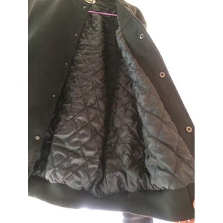 Áo khoác bomber phối da
