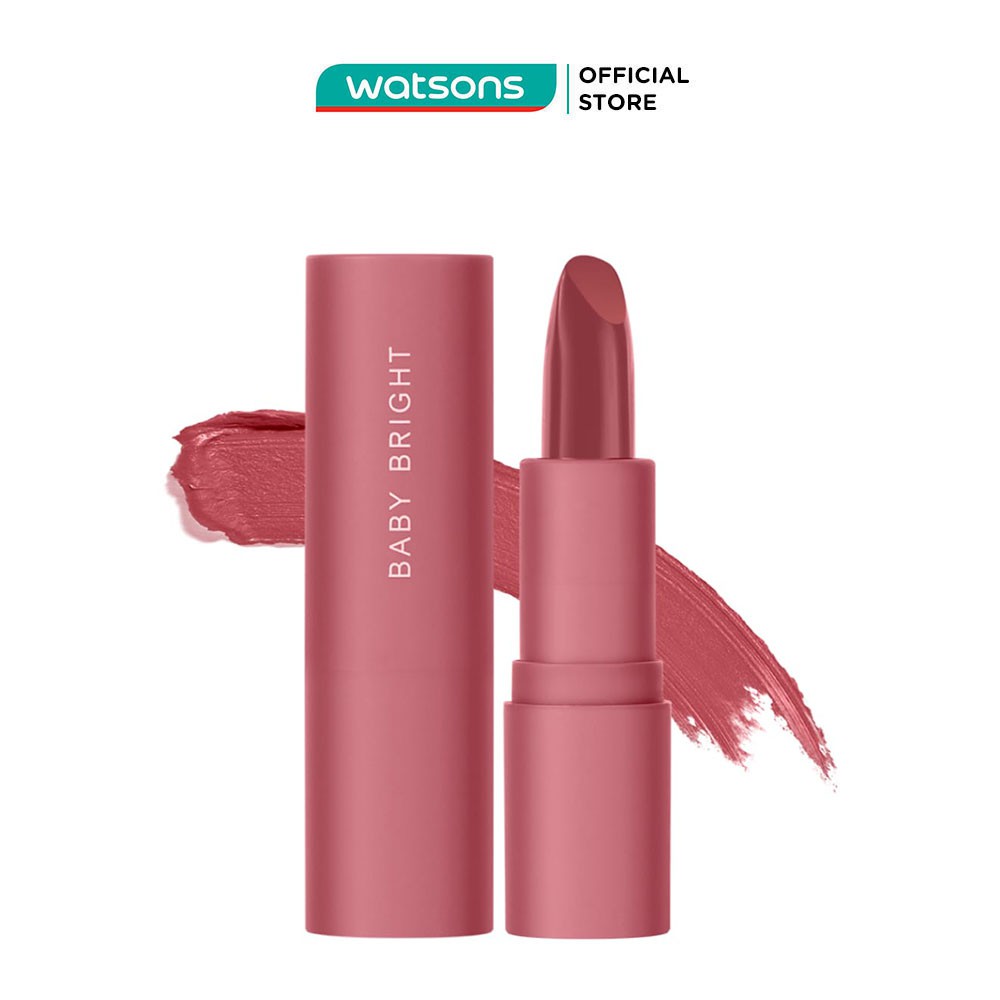 Son Lì Baby Bright Cotton Matte Lipstick Dưỡng Môi 3.6g