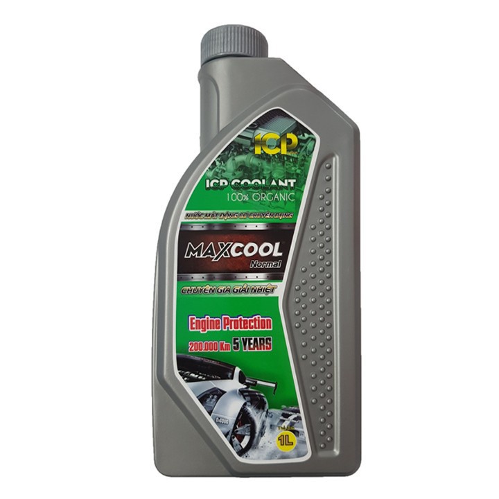 Combo 2 can nước làm mát xe ô tô màu xanh Maxcool Can 4 Lít + 1 lít