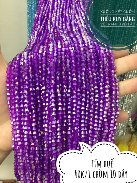 Hạt pha lê thoi 4mm