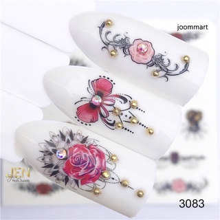 Sticker nước dán móng hoa văn hình xam